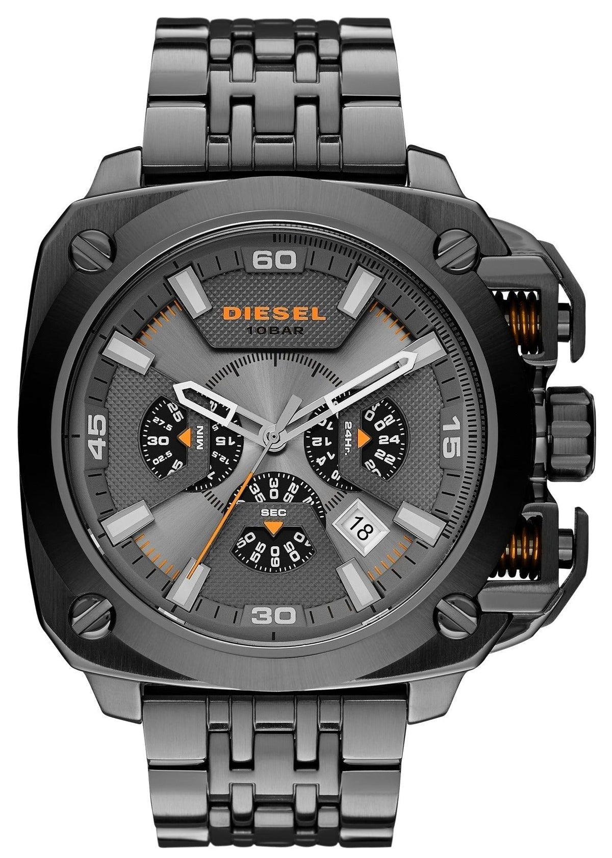 Diesel DZ7344 BAMF Chronograph Men's Watch - Gray Dial & Gray Stainless Steel Strap