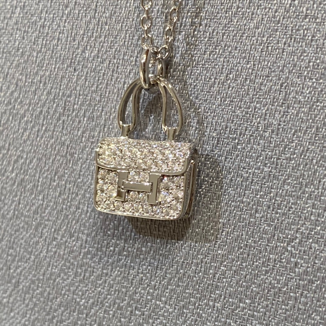 Hermes Constance Pendant Cubic Zirconia Necklace