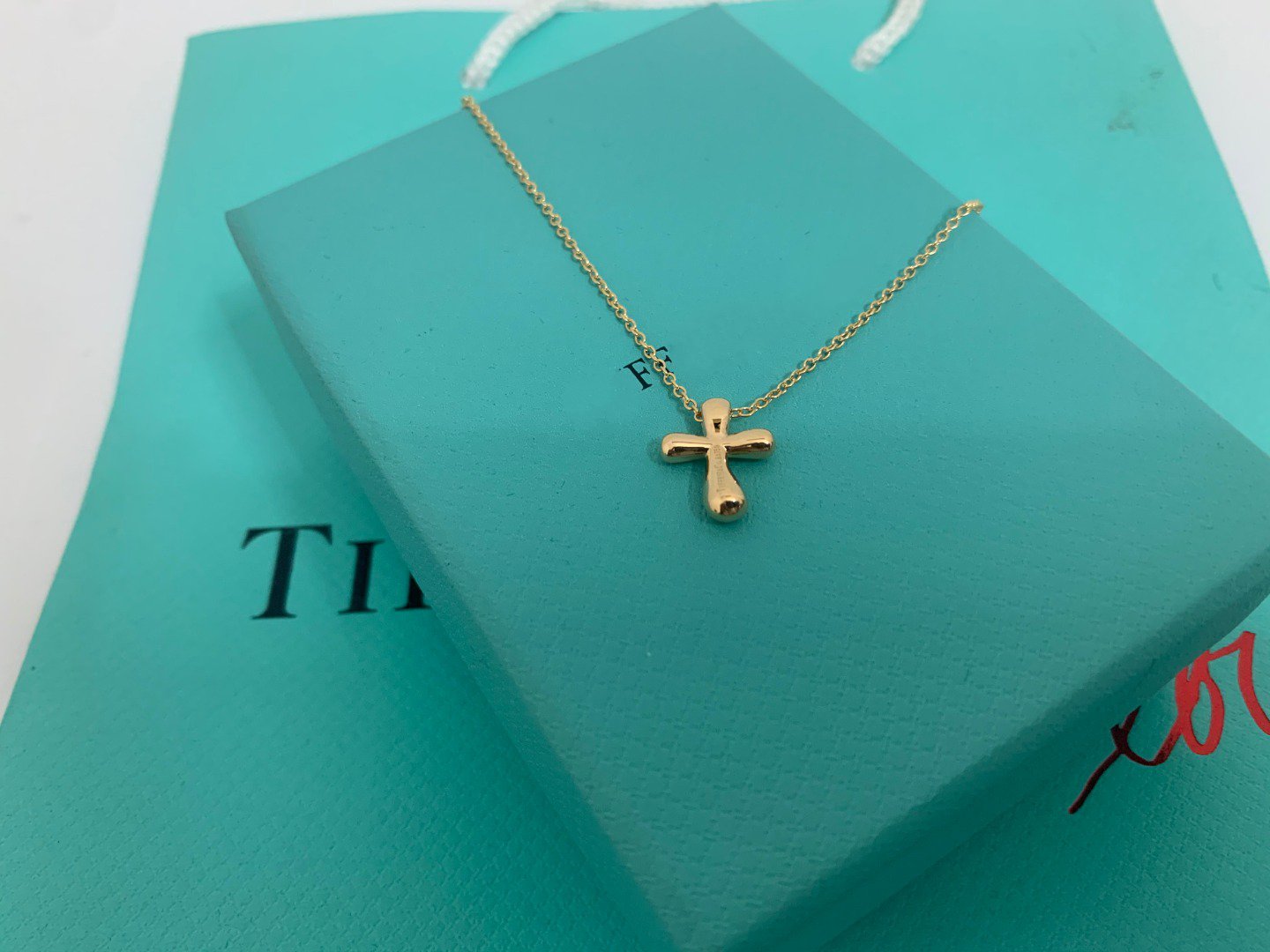 Tiffany Cross Pendant Mini Bare Cross Necklace