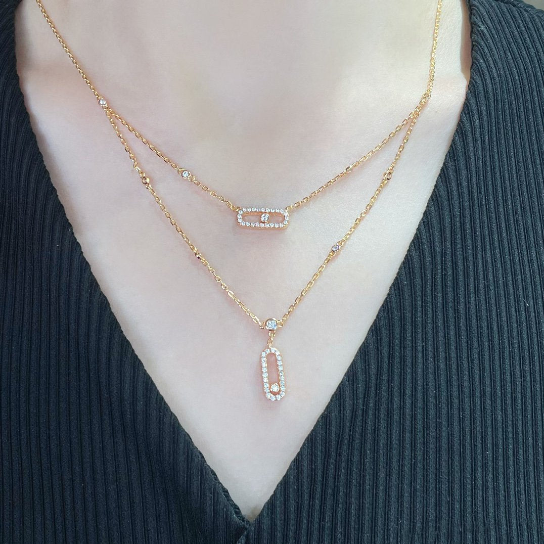 Messika Move 2 Row Cubic Zirconia Necklace