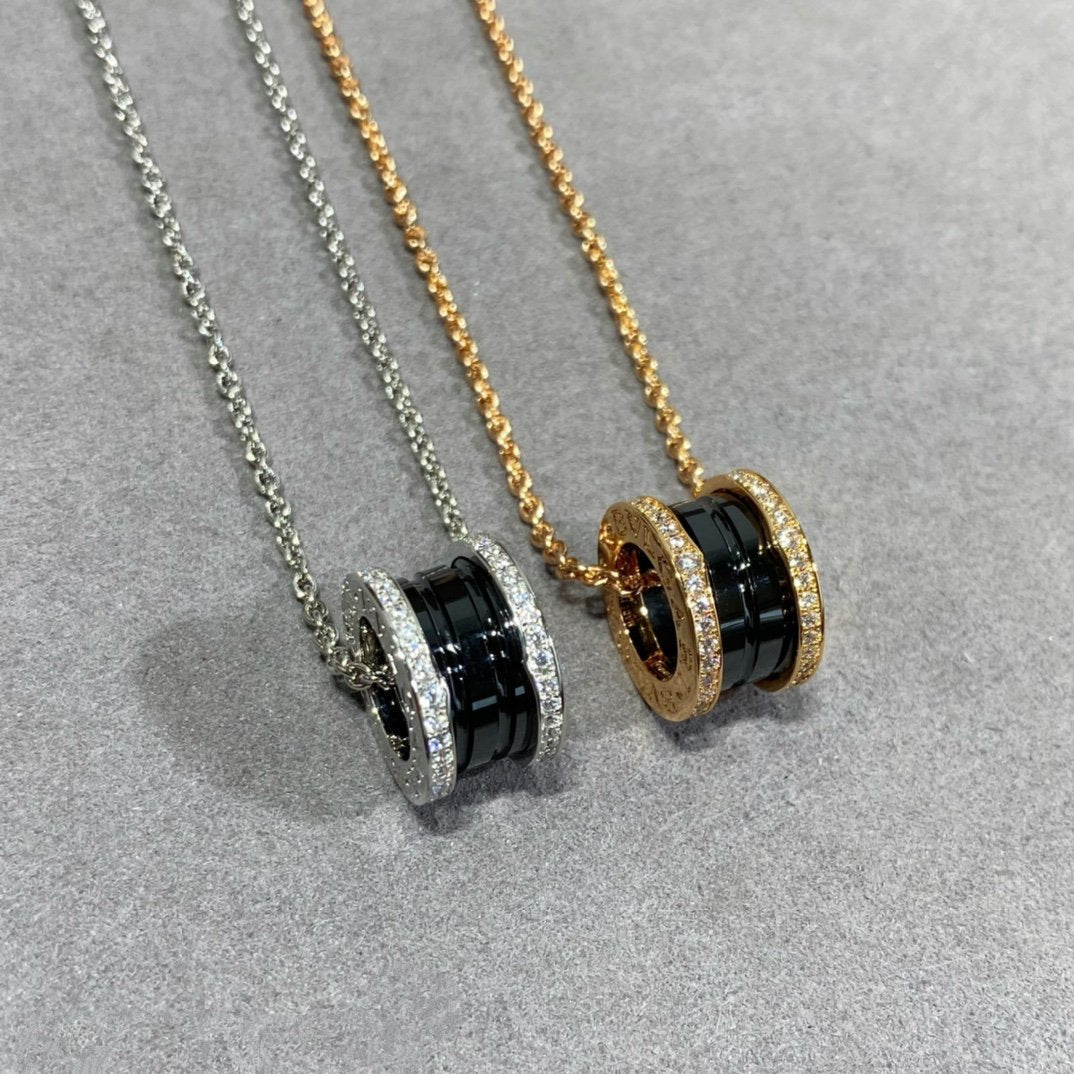 Bvlgari Zero 1 Cubic Zirconia Ceramic Necklace