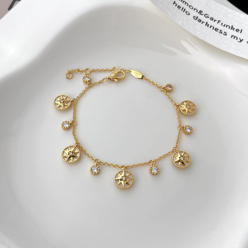 Dior Lucky Star 5 Motif 6 Cubic Zirconia Bracelet