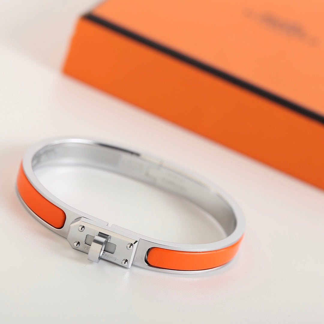 Hermes HM Kelly Orange Bracelet