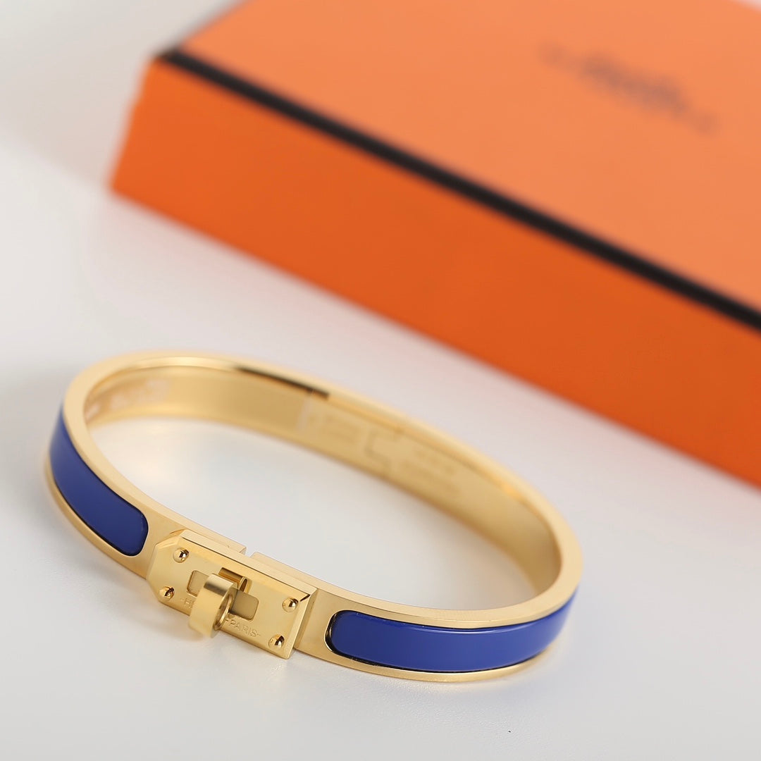 Hermes HM Kelly Blue Bracelet
