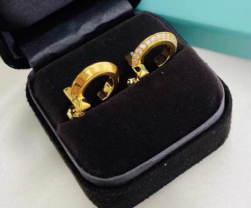 Tiffany T1 Hoop Cubic Zirconia Earrings