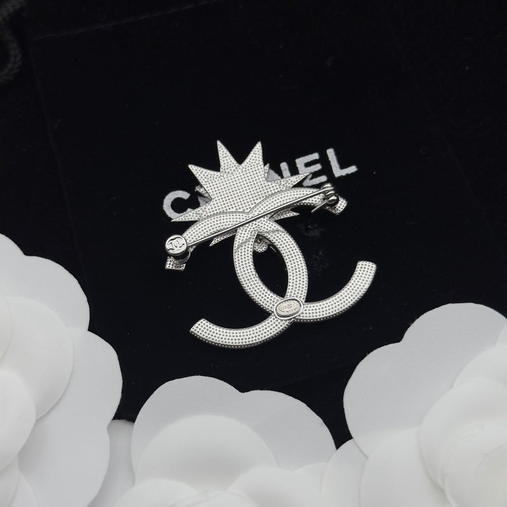 Chanel Brooch Silver 179446