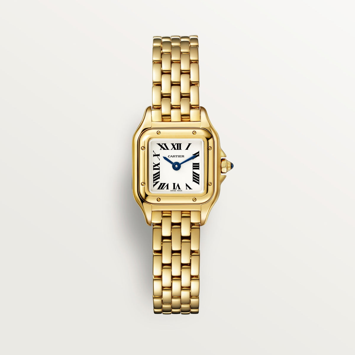 Panthère de Cartier Mini Model Watch - 19mm, 18K Yellow Gold, Silver Dial, Ref. WGPN0048
