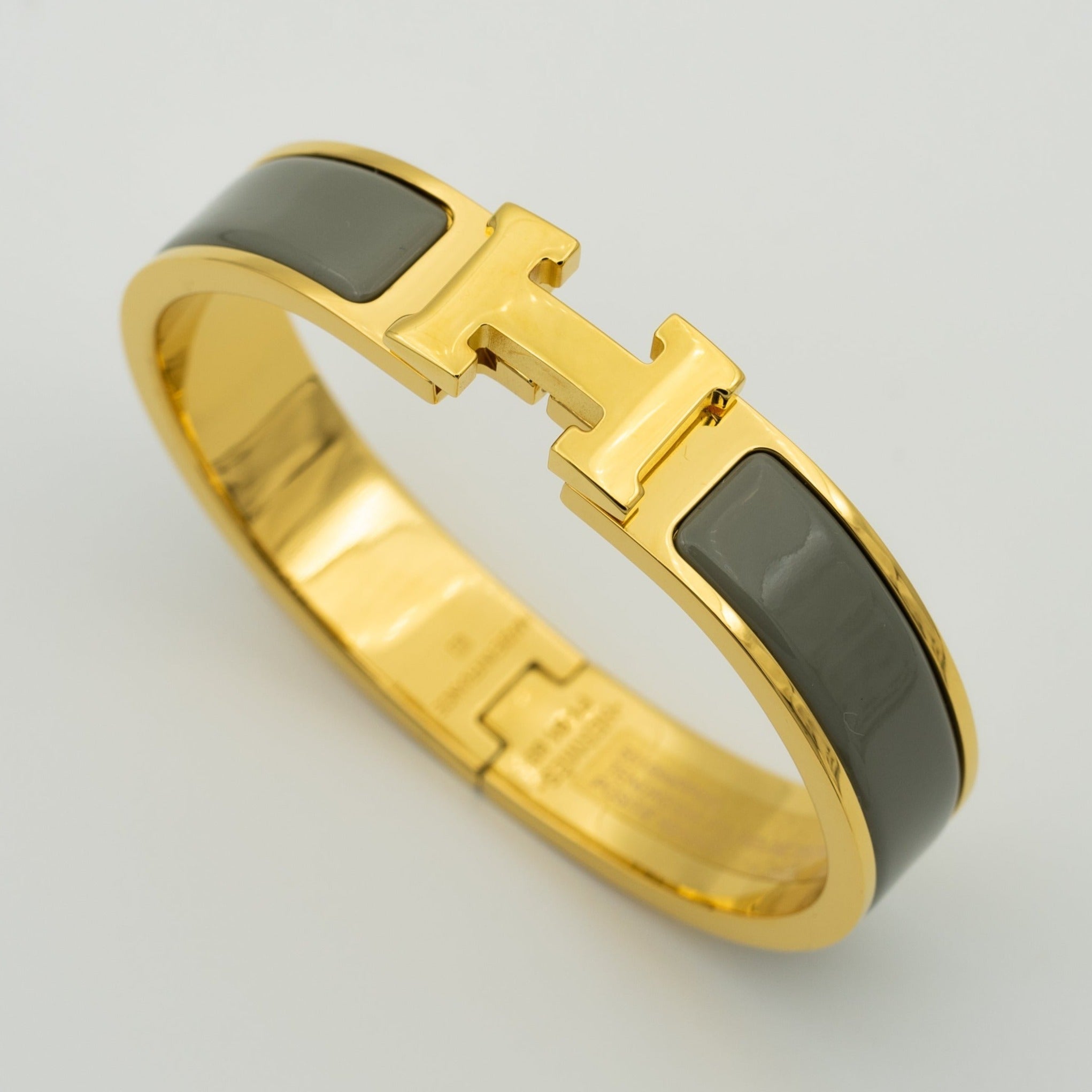 Hermes H Bracelet Blue Green 12MM