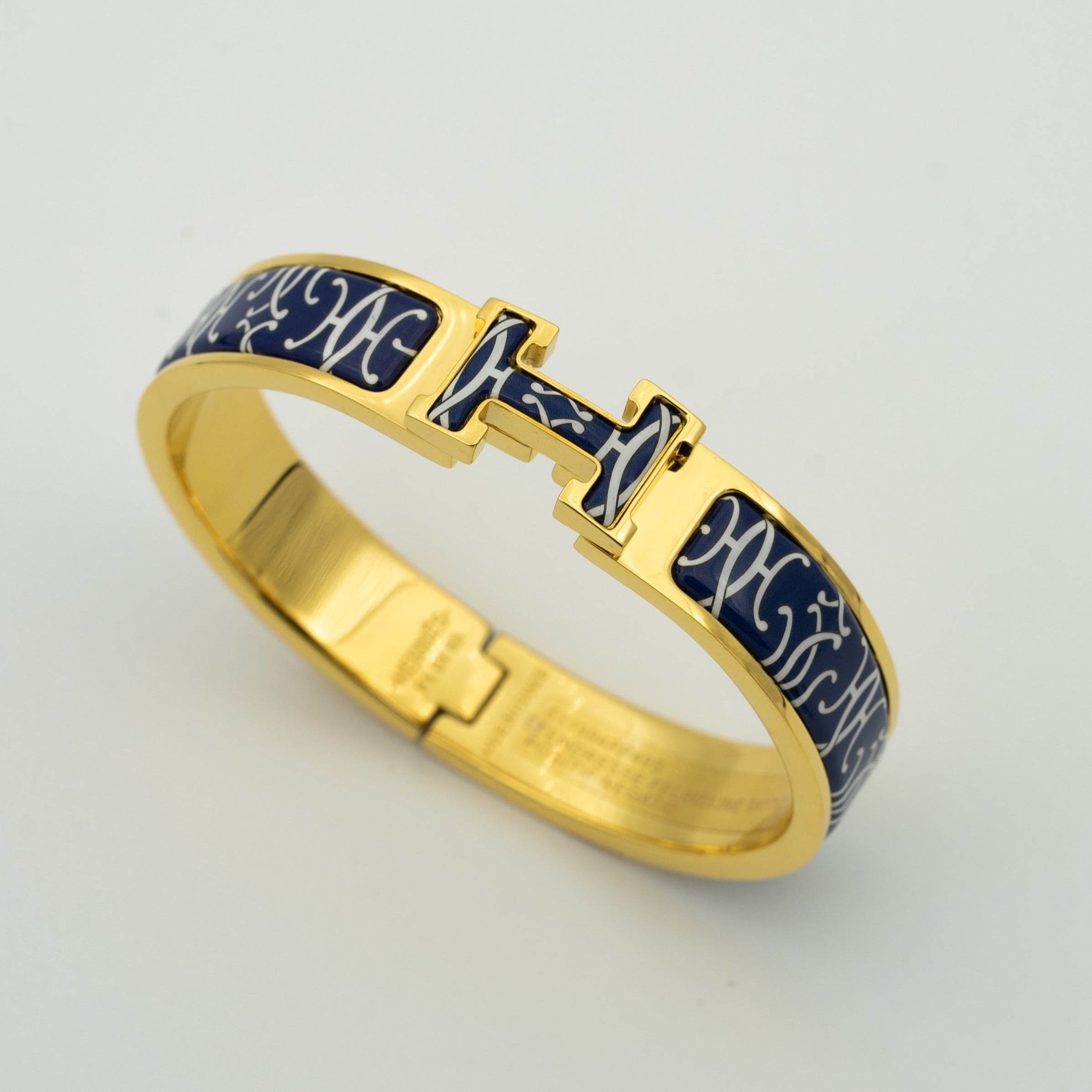 Hermes H Bracelet Black Multicolor