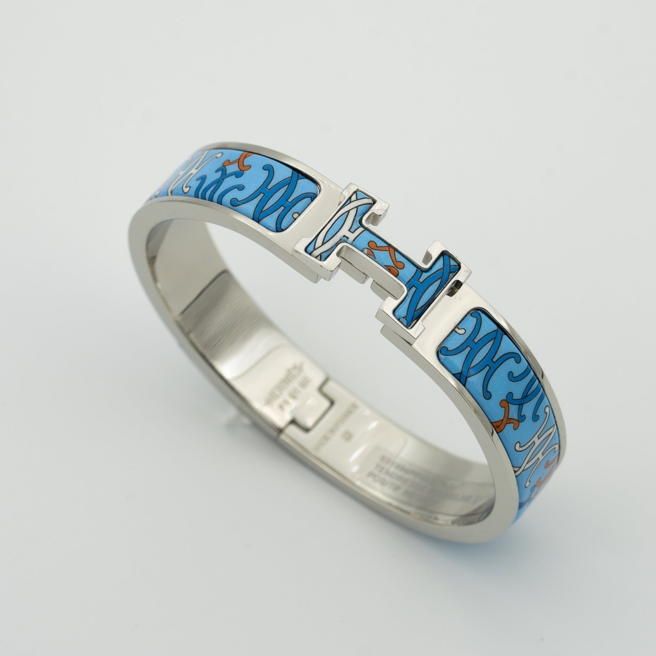 Hermes H Bracelet Blue Multicolor