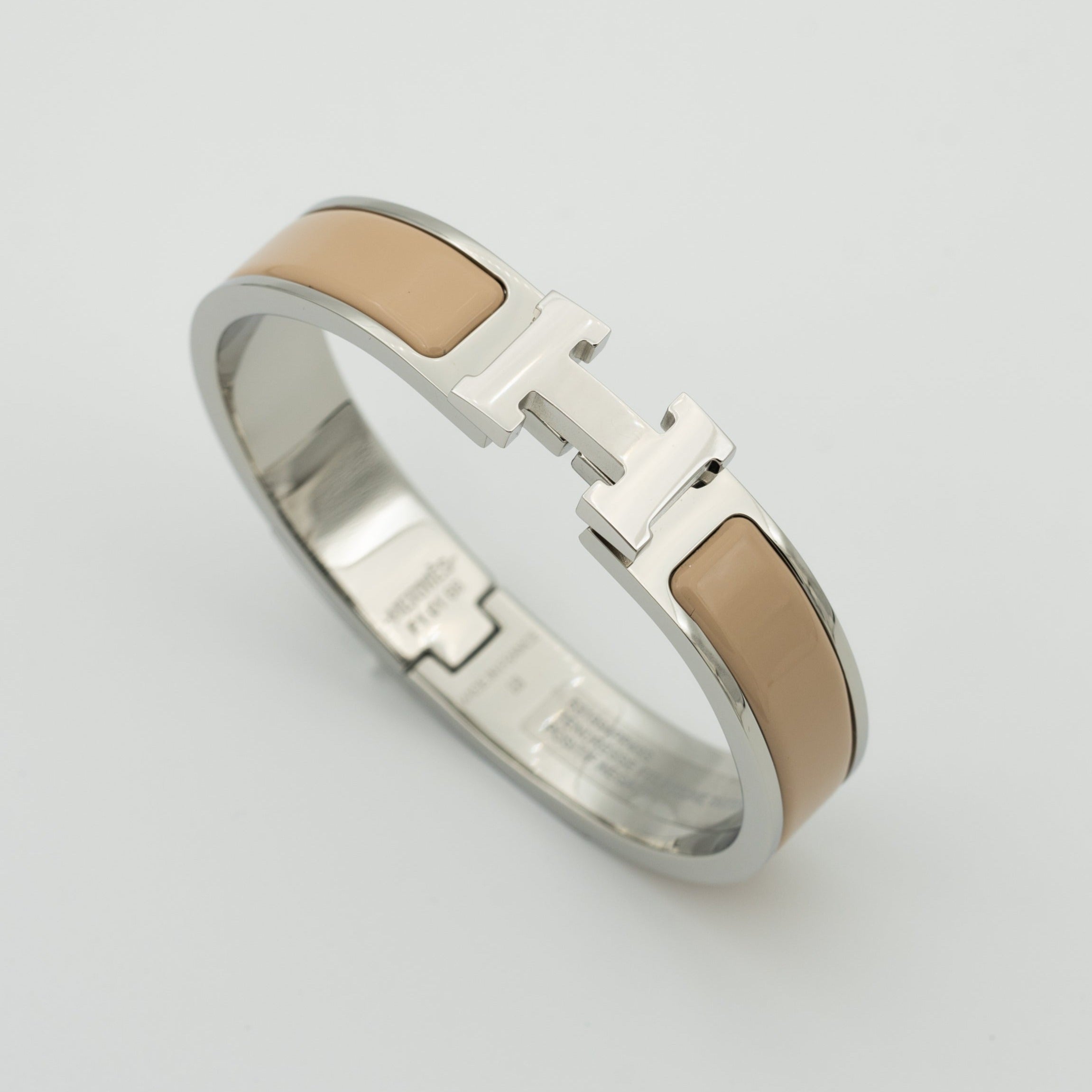 Hermes H Elegant Beige Bracelet