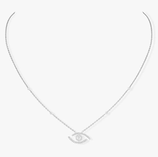 Messika Lucky Eye Paved Necklace Cubic Zirconia