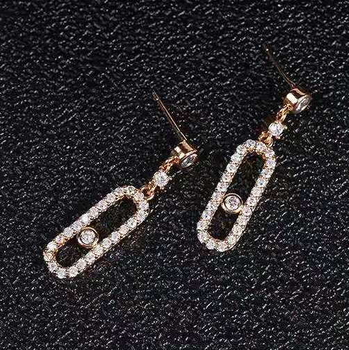 Messika Dormeuses Move Uno Cubic Zirconia Earrings
