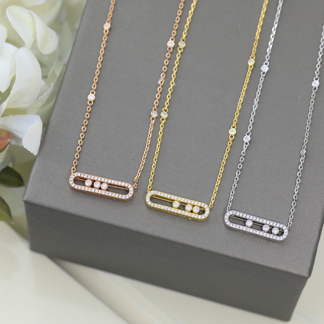 Messika Move Cubic Zirconia Paved Necklace