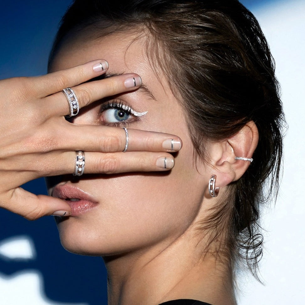 Messika Creoles Move Classique Cubic Zirconia Earrings