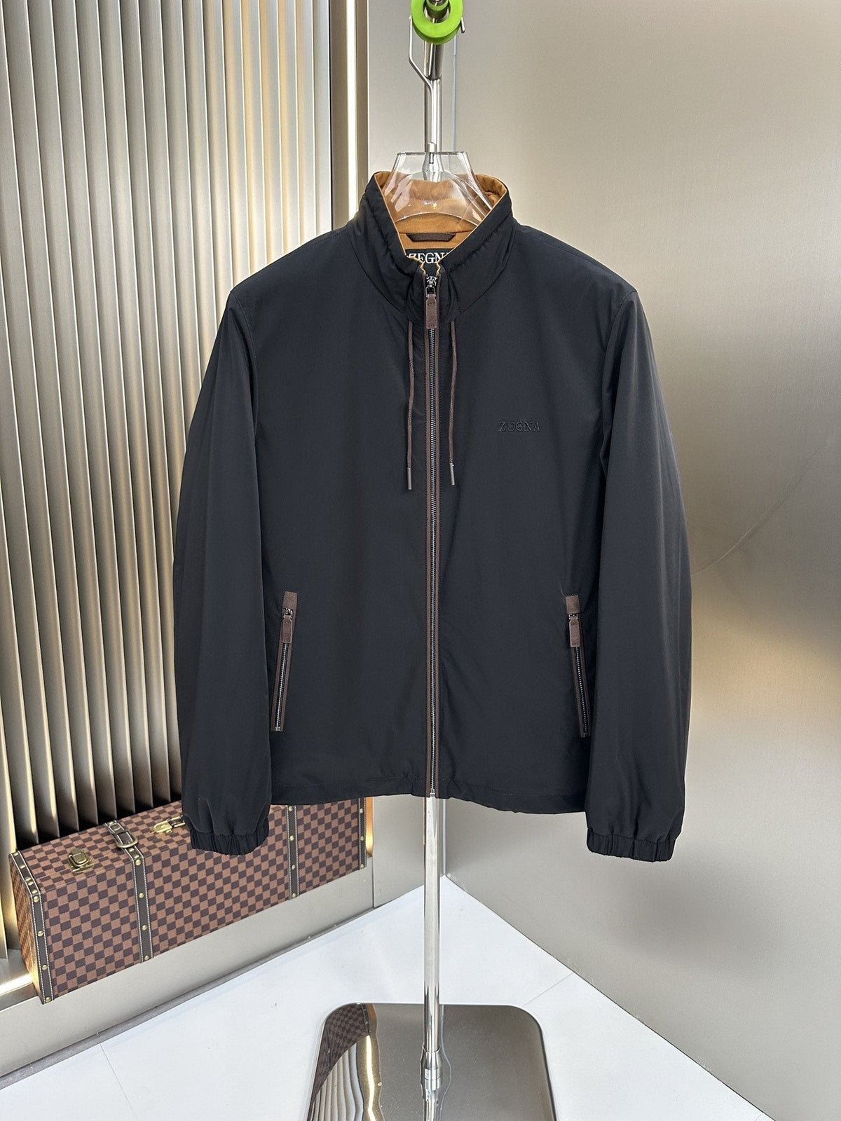 Zegna Reversible Stand-Collar Coat — hero