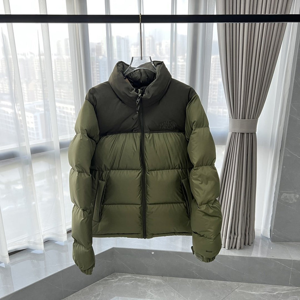 The North Face Color-Block Logo Puffer Jacket — hero