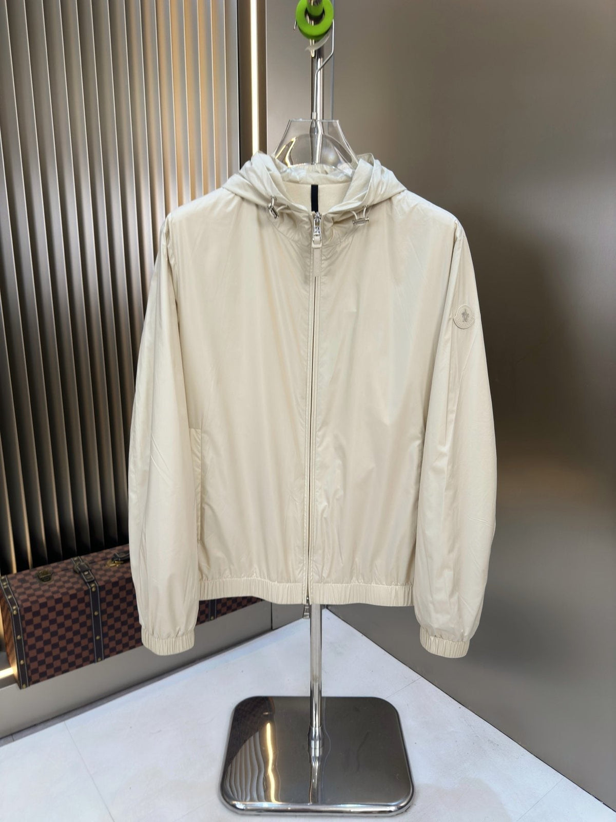 Moncler Hooded Zip-Front Jacket — front