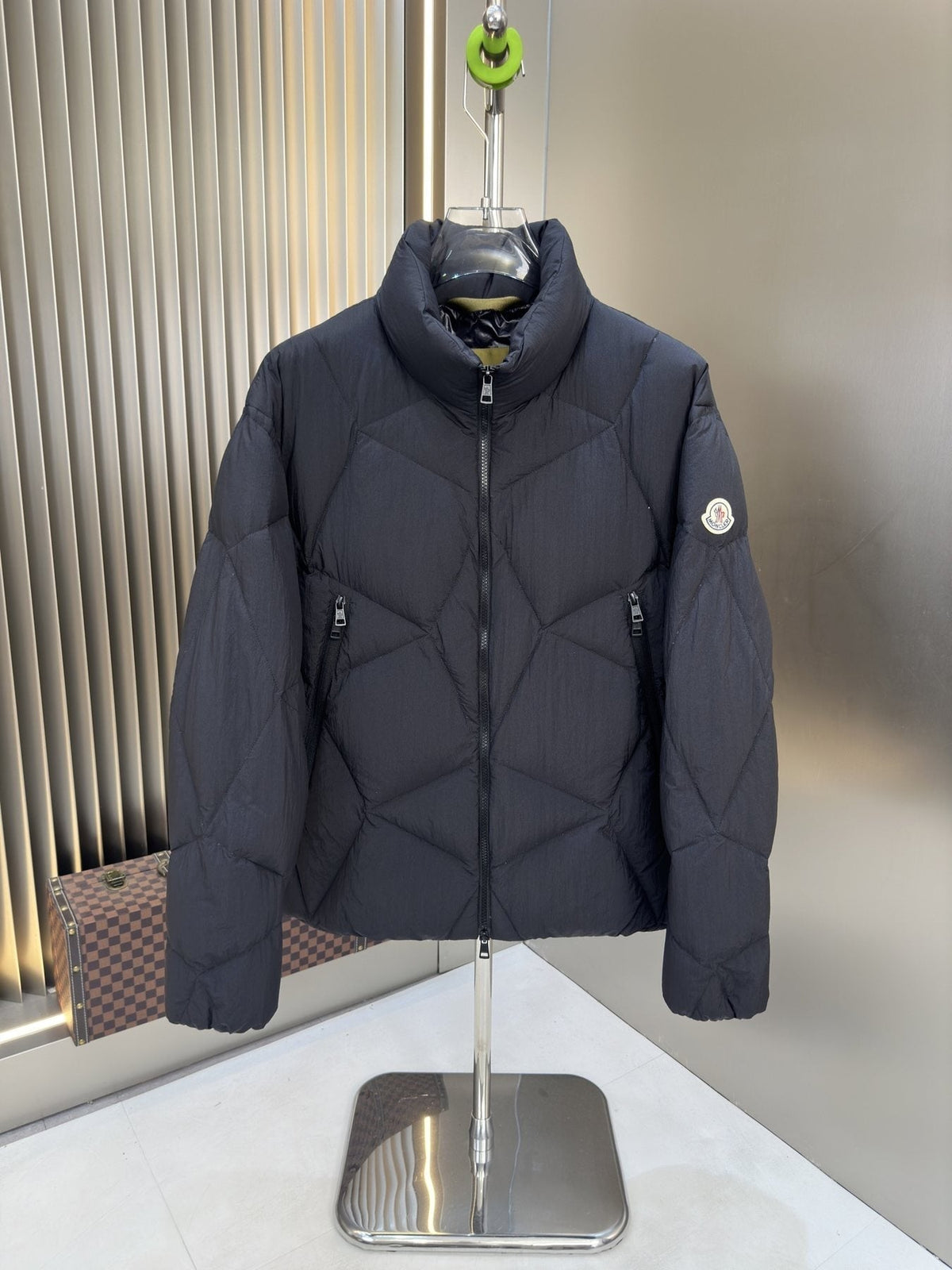 Moncler Chevron-Quilted Puffer Coat — front