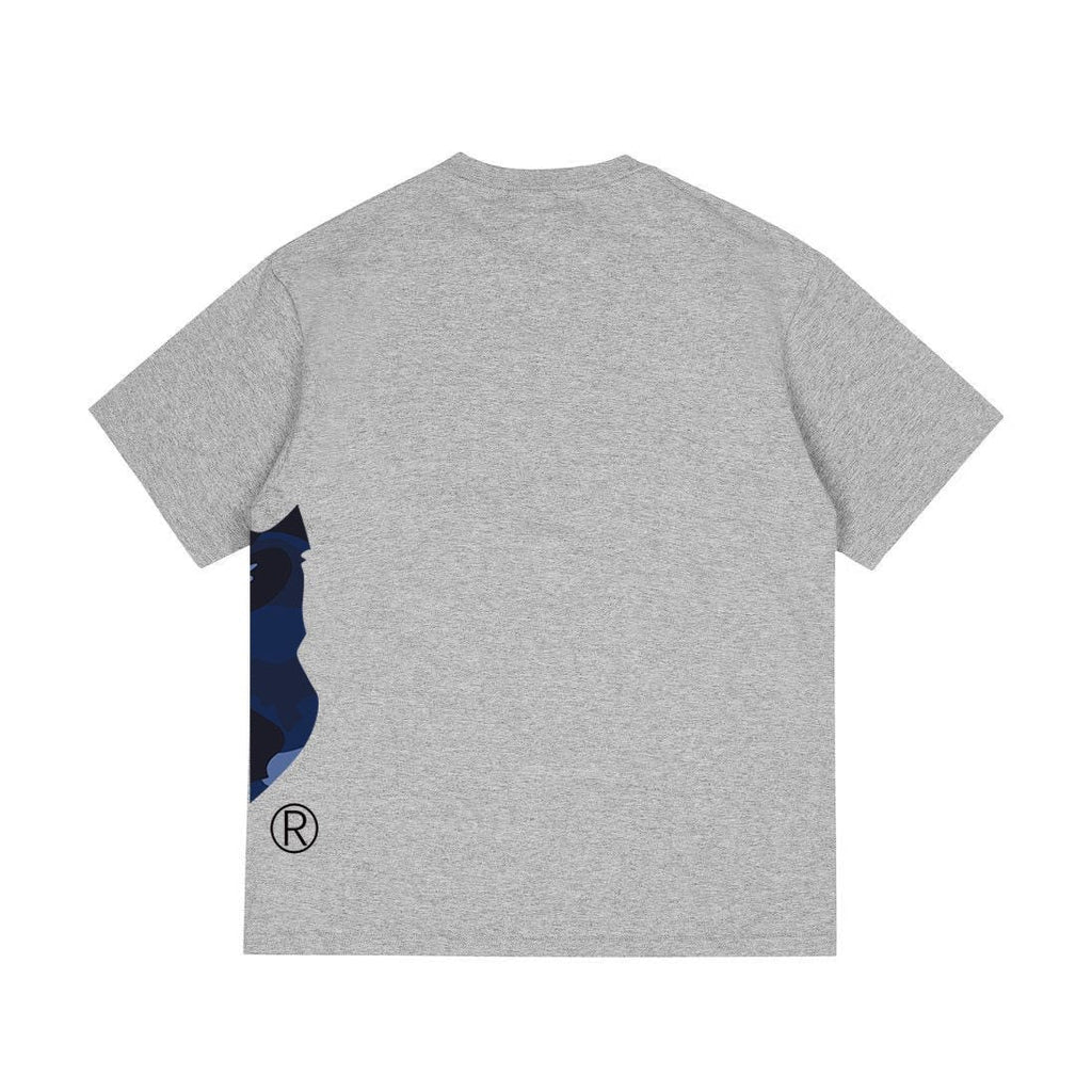 BAPE Blue Camo Ape-Head Graphic T-Shirt — back