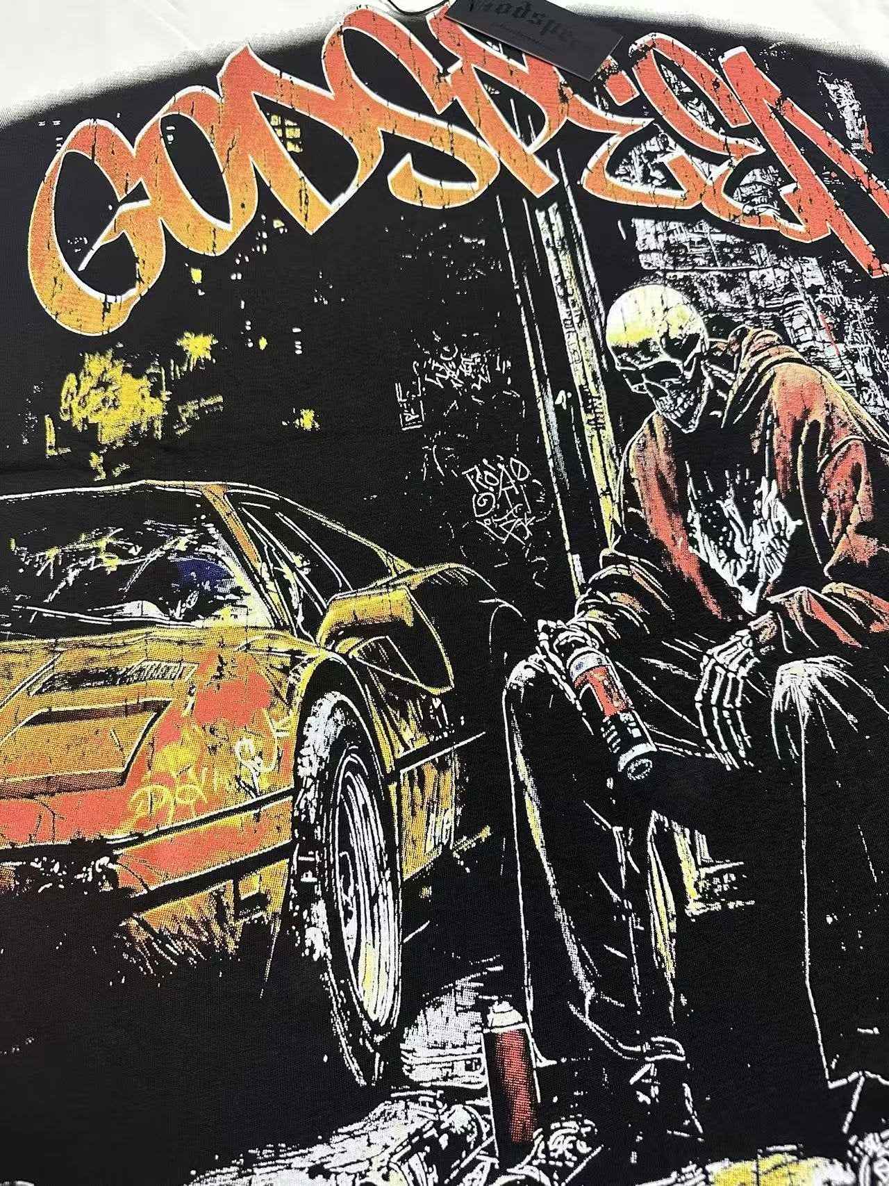 Godspeed Street Scene Graphic T-Shirt — detail