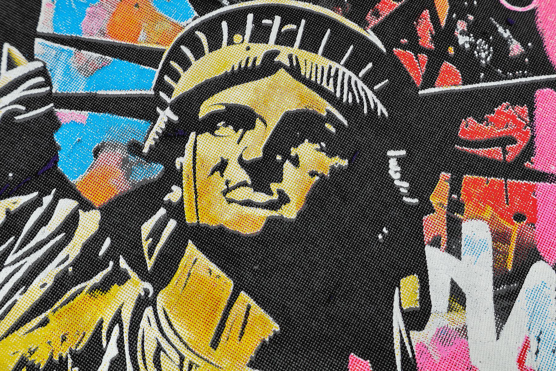 Godspeed Statue of Liberty Graphic T-Shirt — detail