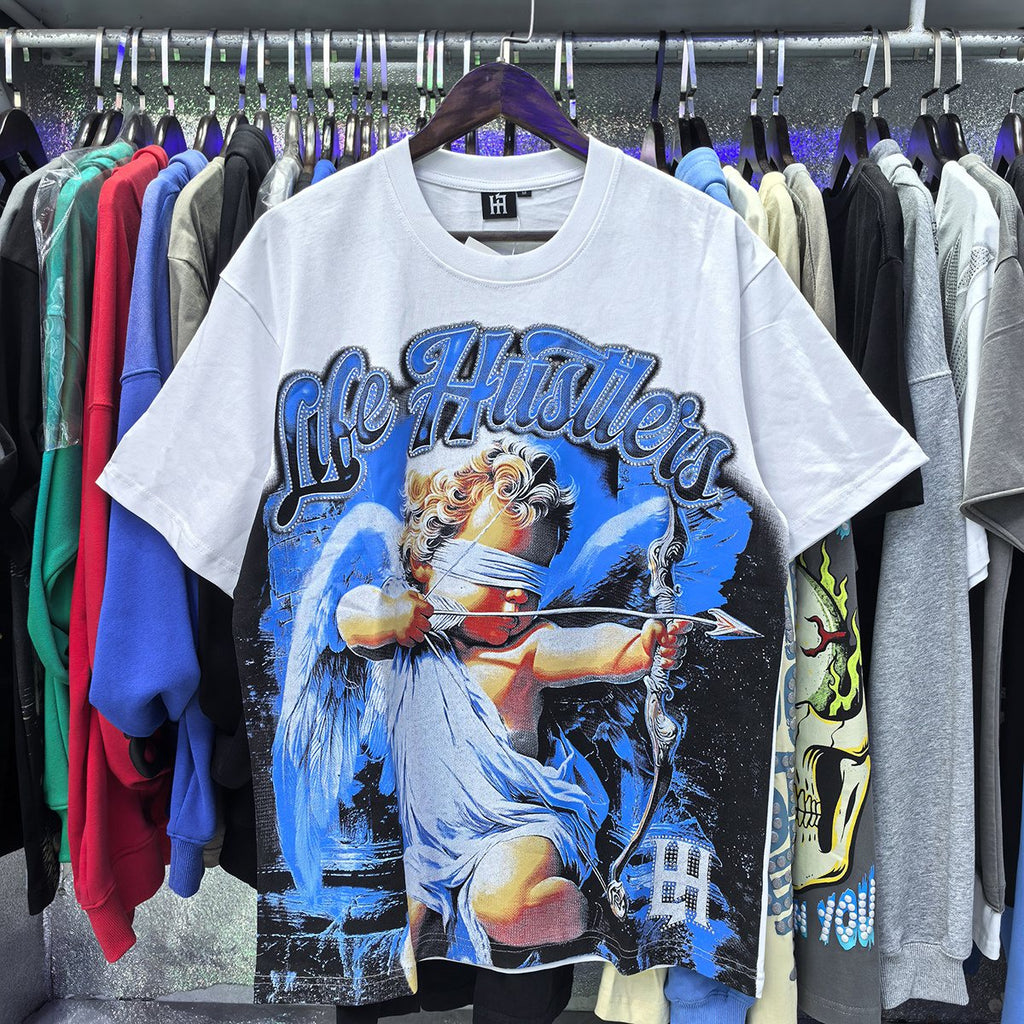 Life Hustlere Masked Angel Archer Graphic T-Shirt — context