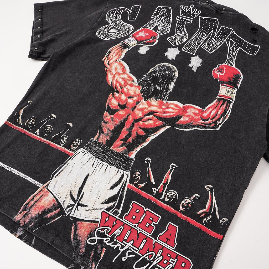 SAINT Boxer Winner Graphic T-Shirt — detail
