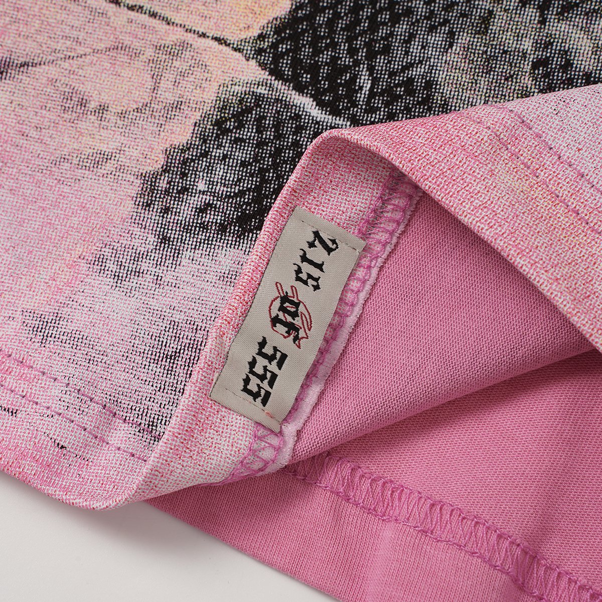 Godspeed Pink Graphic Short-Sleeve T-Shirt — neck_label