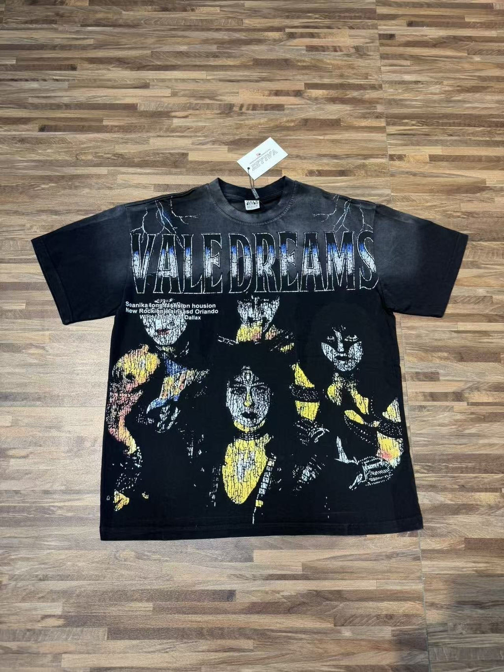 VALLEY Washed Black Graphic T-Shirt — front