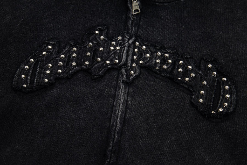 Godspeed Rhinestone-Style Zip Hoodie — detail
