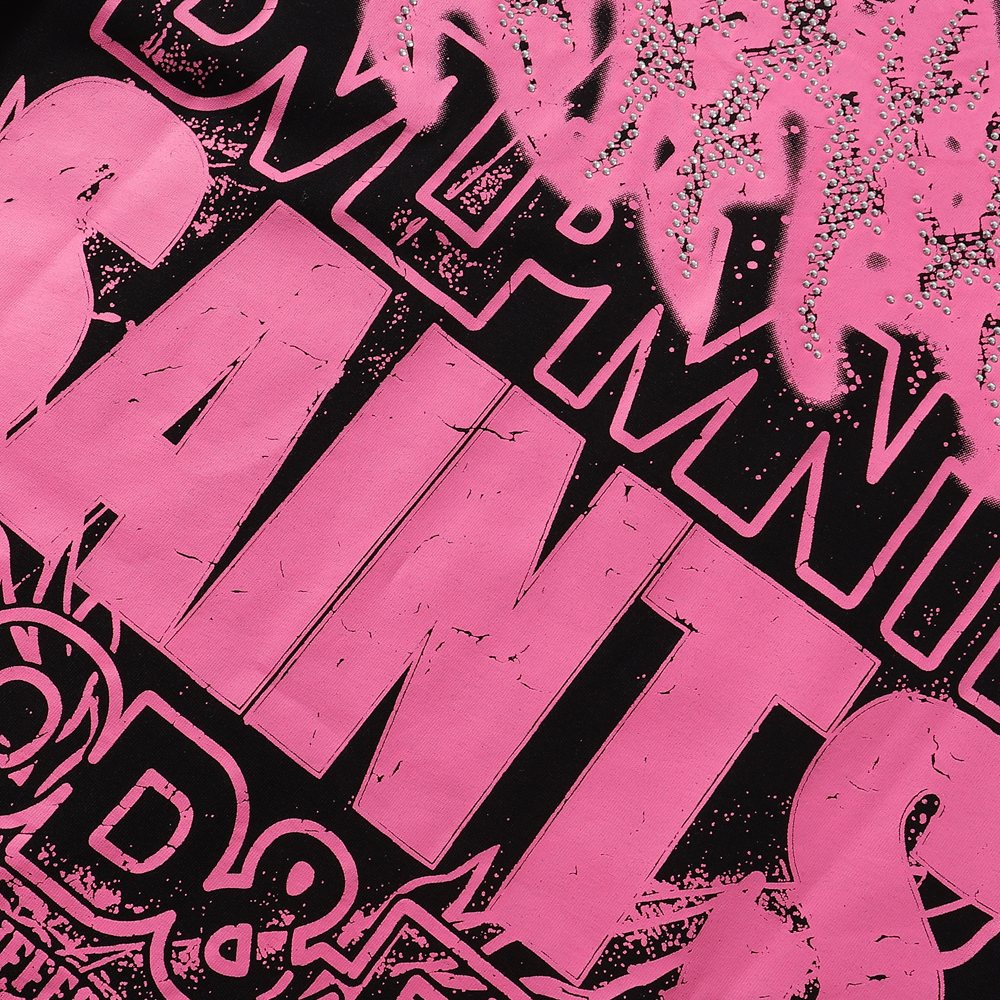 R3BEL 15 Saints Rhinestone Graphic T-Shirt — detail