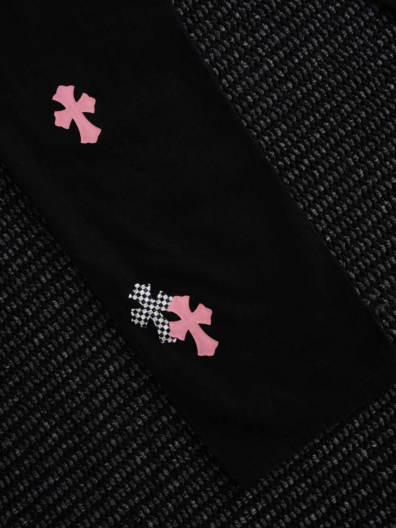 Chrome Hearts Cross Graphic Black Denim Pants — detail