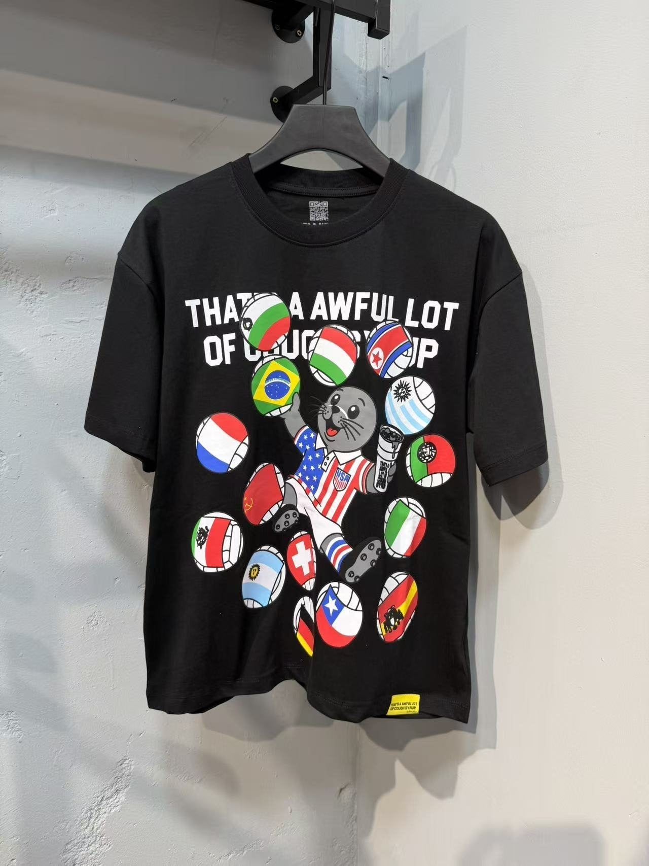 THAT'S A AWFUL LOT OF COUGH SYRUP Bear Graphic T-Shirt — front