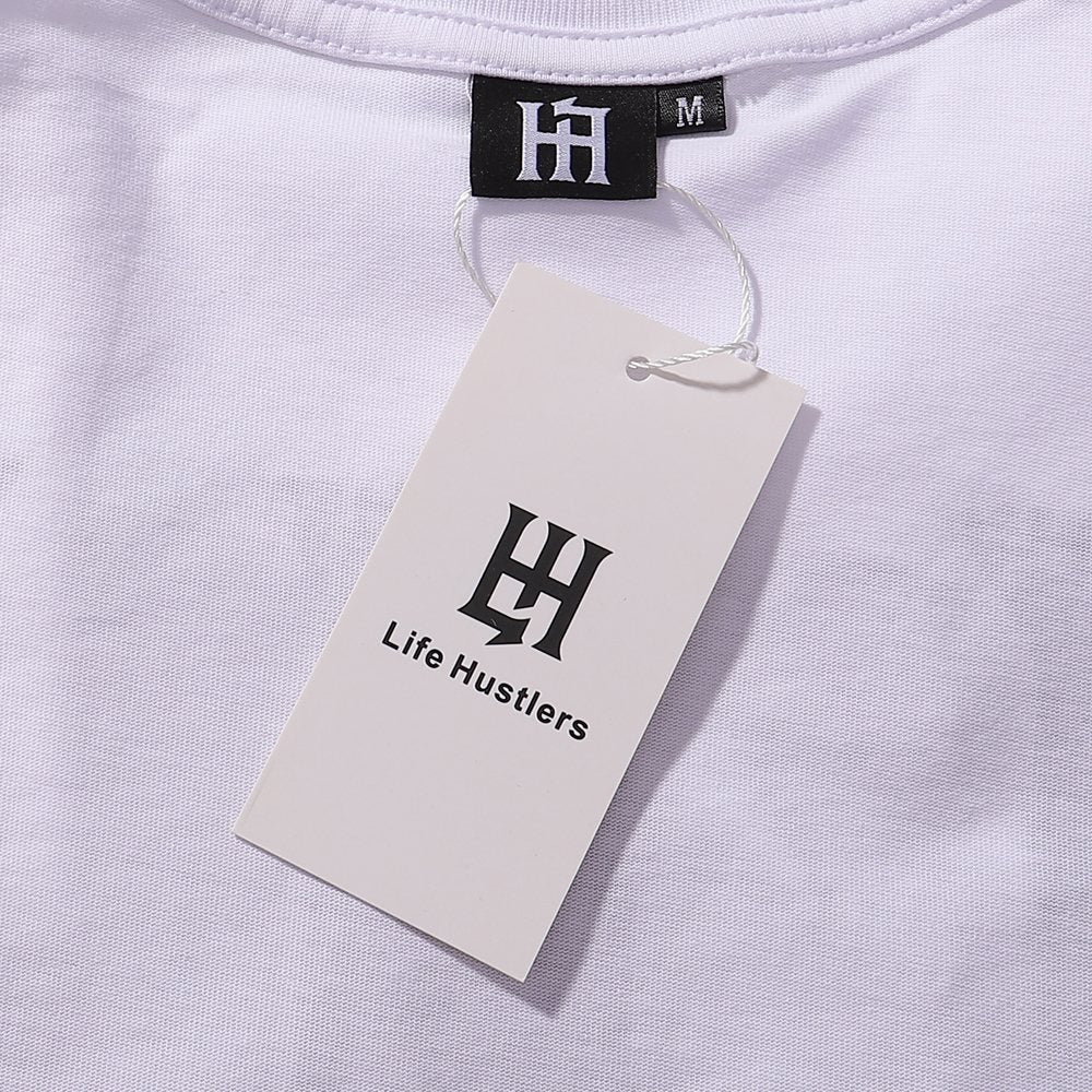 Life Hustlere Pary Praying Angel Graphic T-Shirt — hang_tag