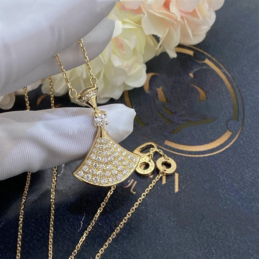 Bvlgari Dream Necklace Gold Full Cubic Zirconia