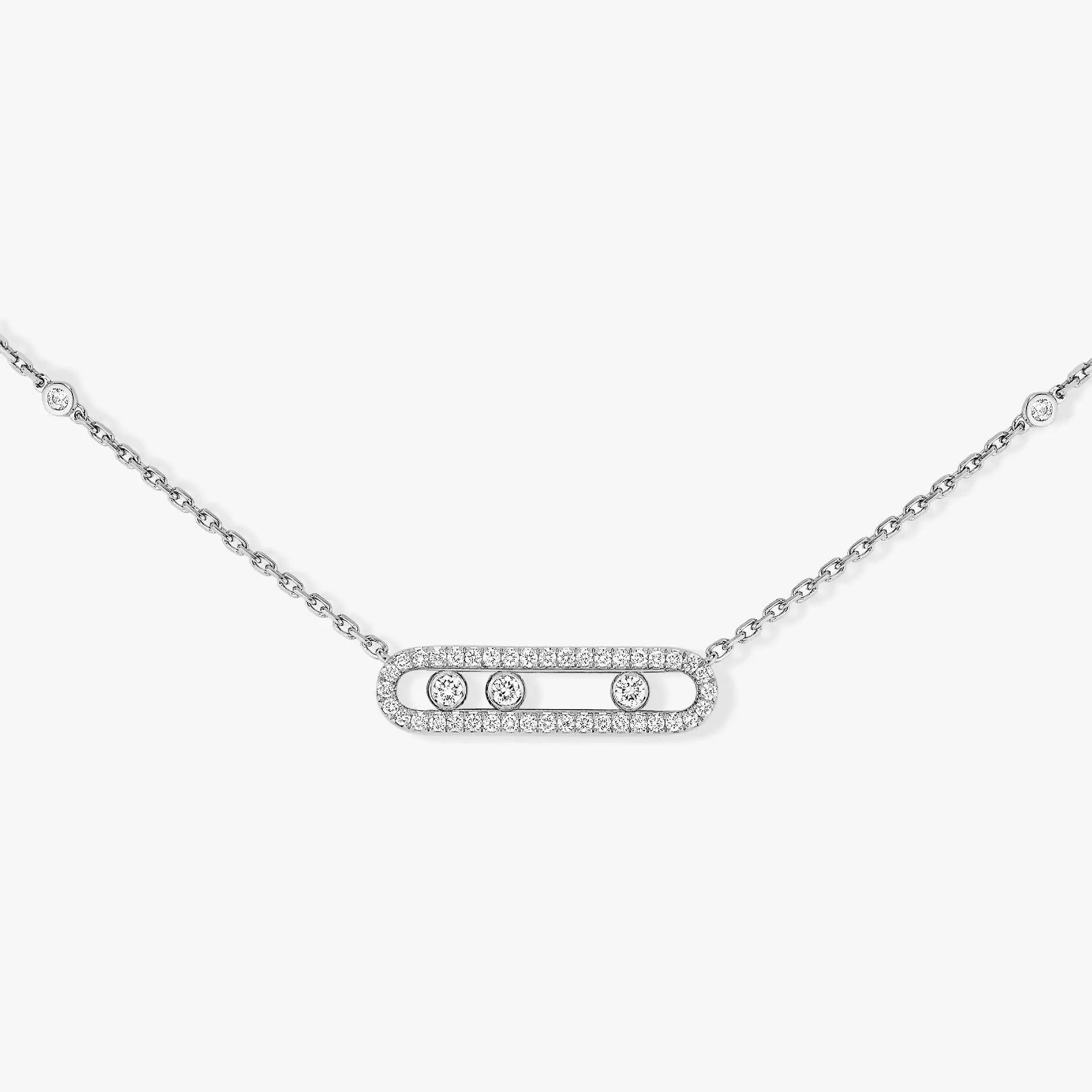 Messika Move Cubic Zirconia Paved Necklace